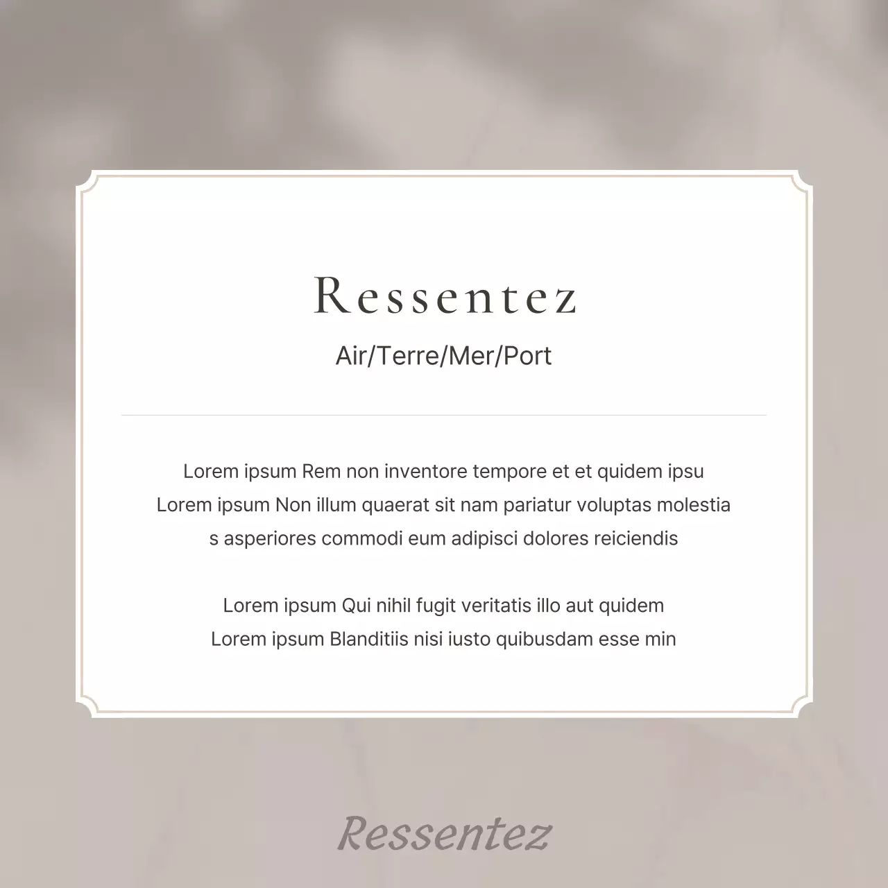 Faire-part de beauté moderne pour les cils en brun et beige