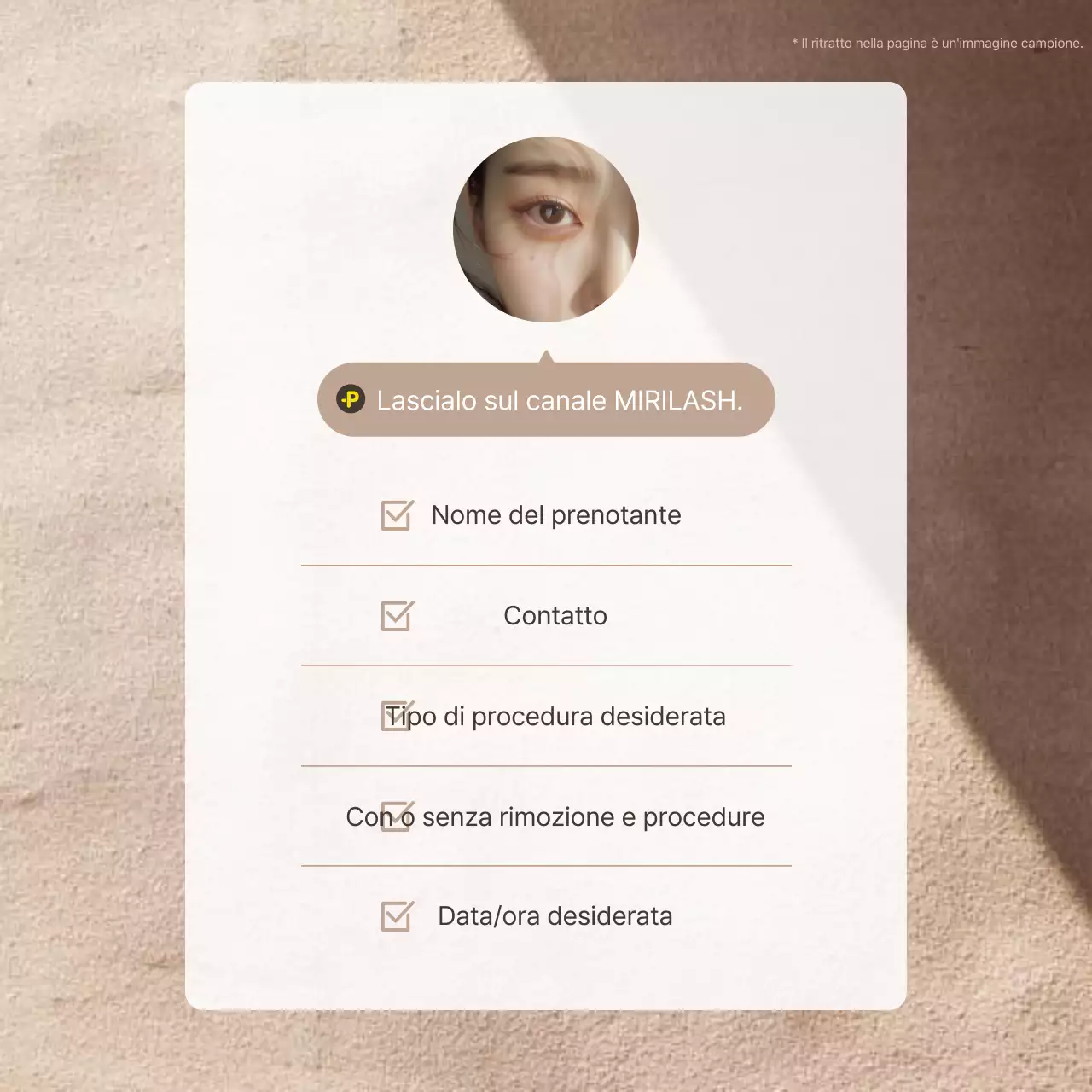 Promuovere la bellezza moderna delle ciglia nei colori marrone e beige