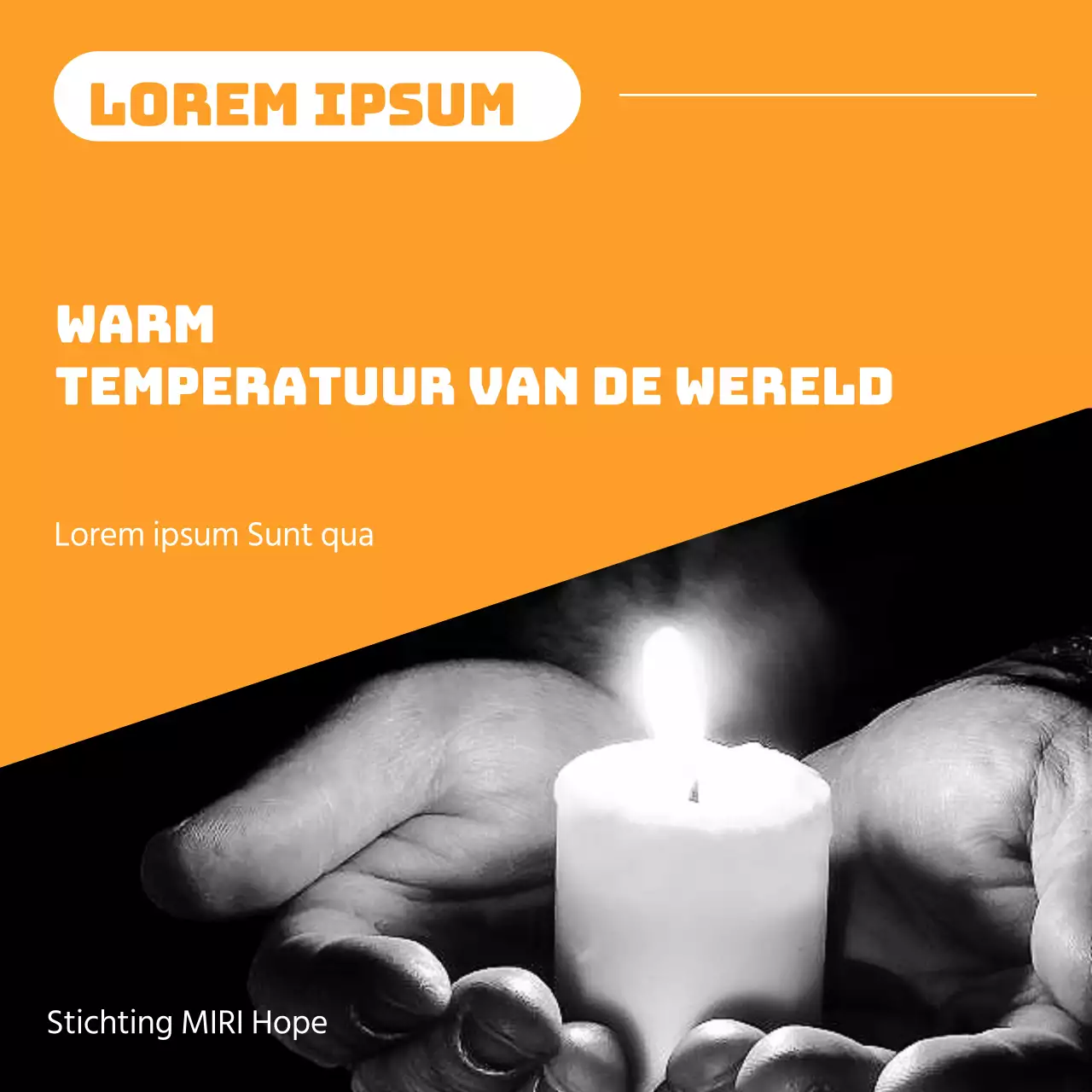 Een eenvoudig oranje en geel donatiegeschiedenisrapport