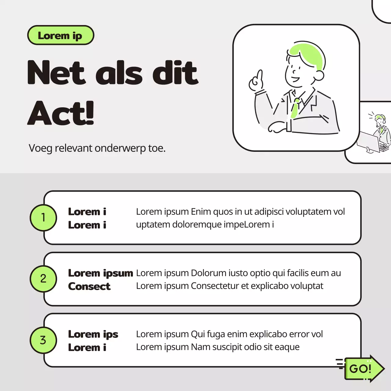 Over de eenvoudige interview pre-pass in chartreuse en grijs