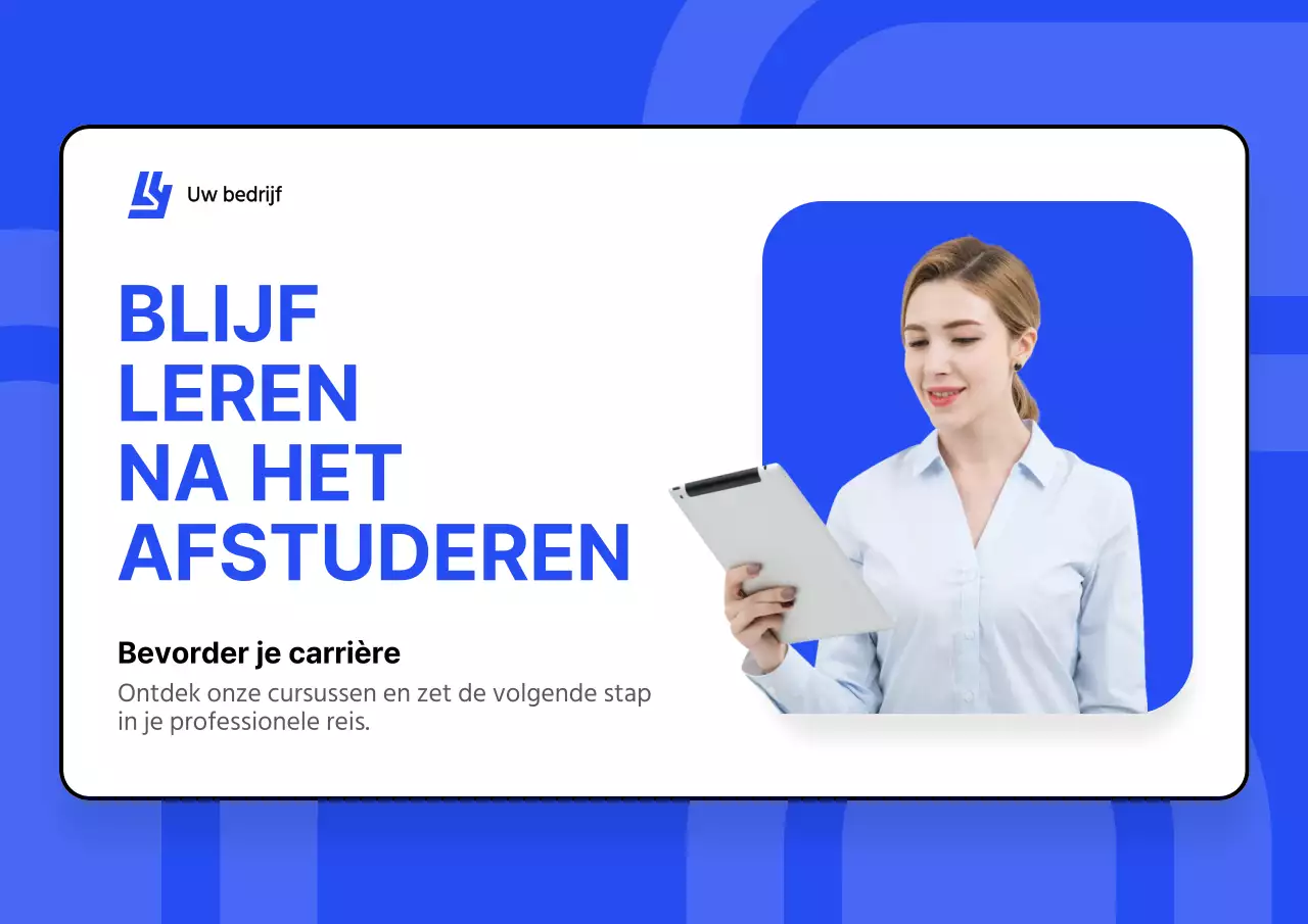 Blue Modern Afstudeerseizoen Publiciteit