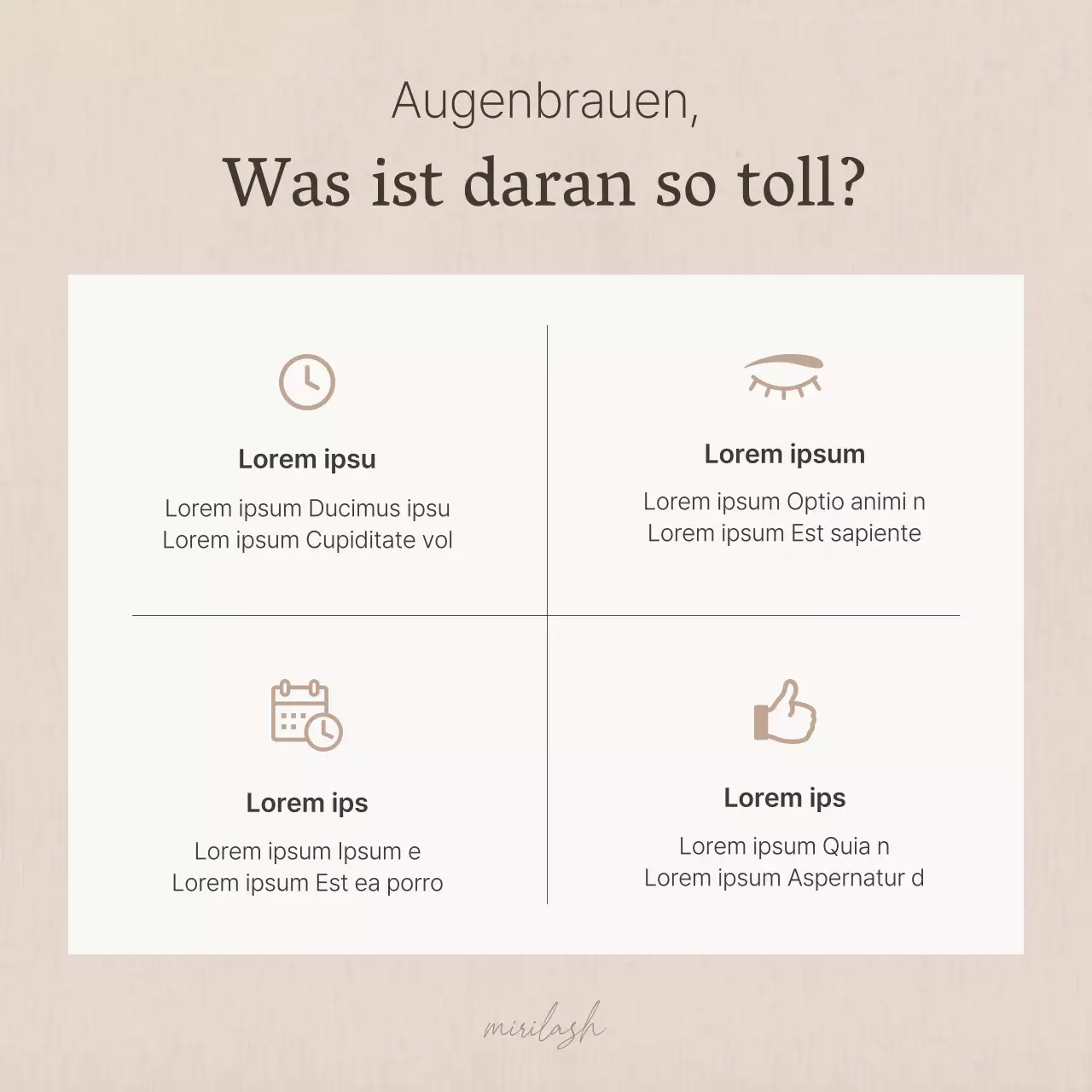 Moderne braune und beige Augenbrauenbehandlung Schönheitstipps