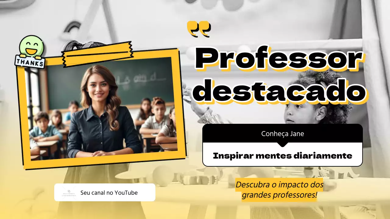 Vídeo em miniatura do Dia da Valorização do Professor Moderno Amarelo