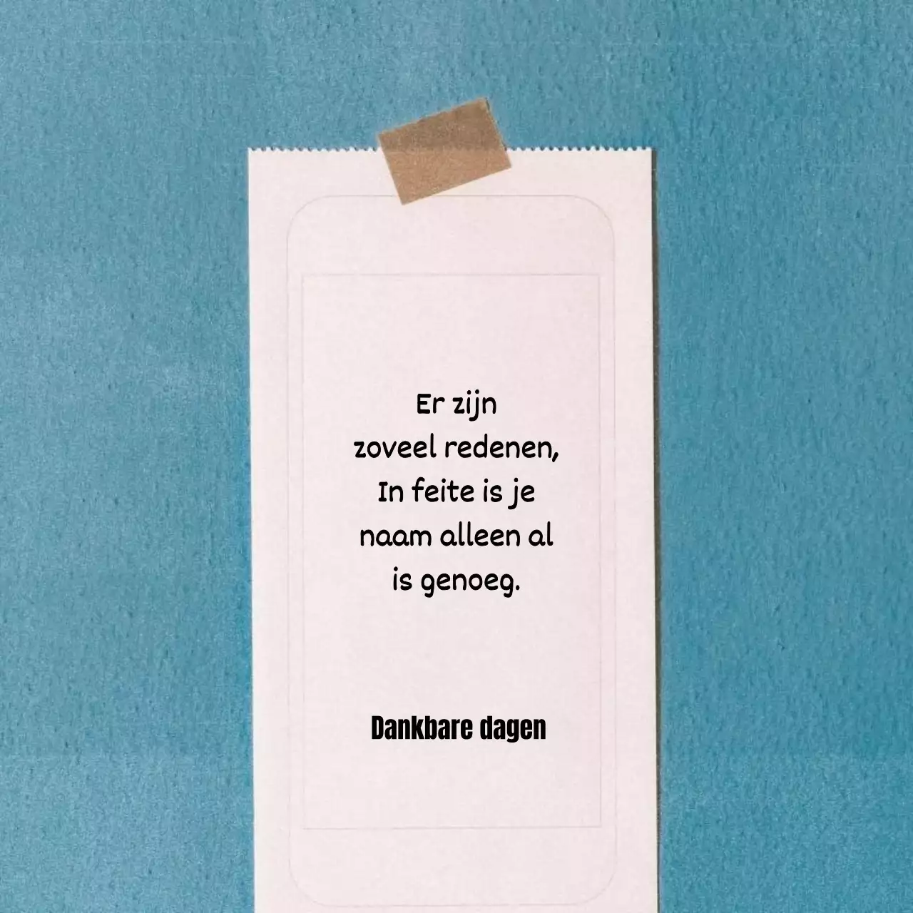 Een emotionele Thanksgiving-post in lichtblauw en wit