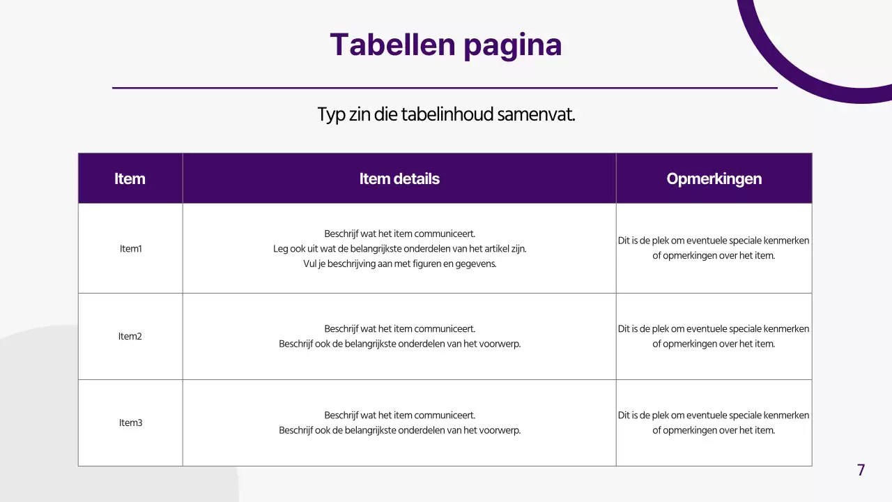 Geometrische concurrentieanalyse in grijs en paars