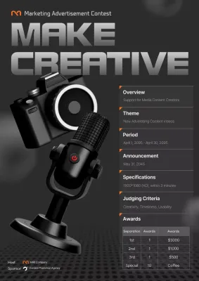 Black Modern Marketing Promotion Poster