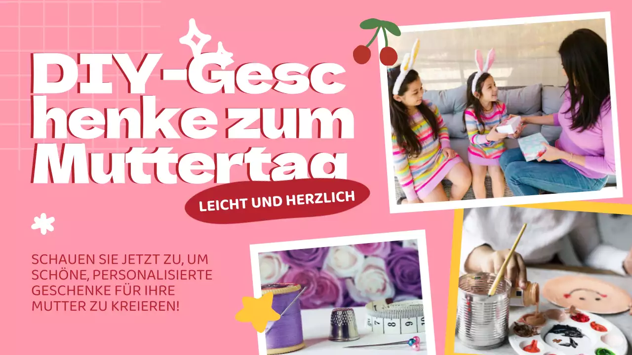 Rosa und Weiß Modernes DIY-Geschenk für die Mutter Guide