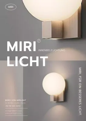 Förderung einer grauen, modernen Beleuchtung