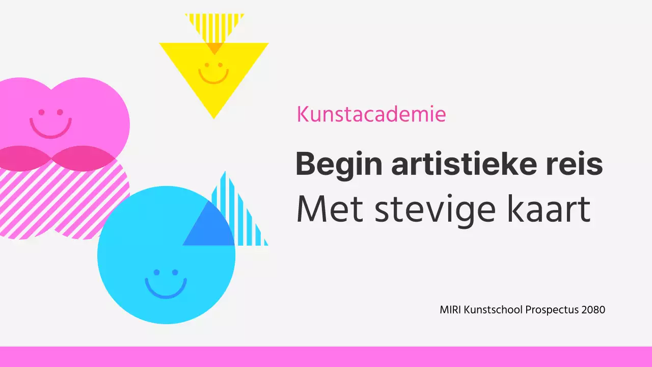 Maak kennis met de roze en lichtblauwe kunstschool