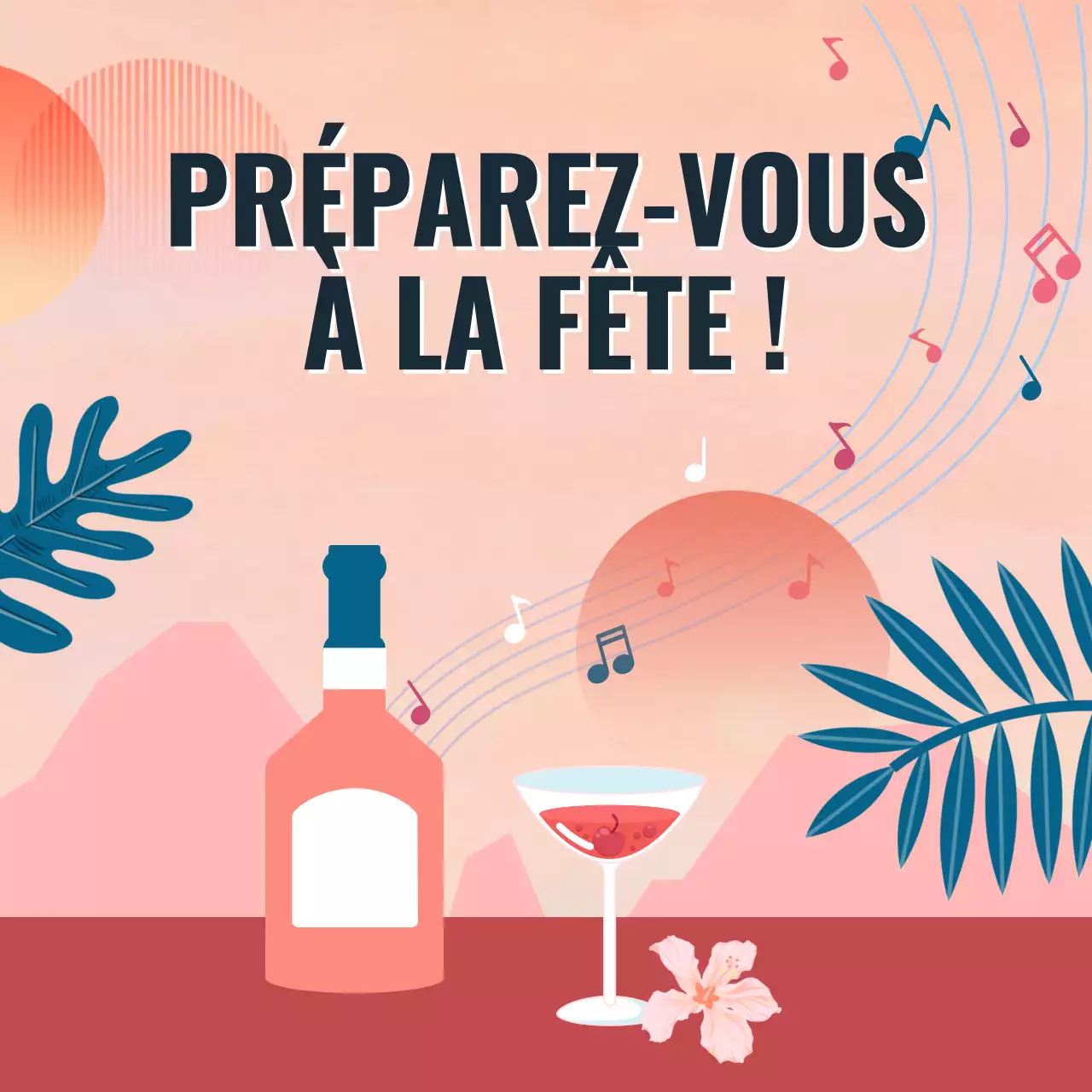 Campagne de la fête de la semaine de relâche du bar branché Blue and Orange