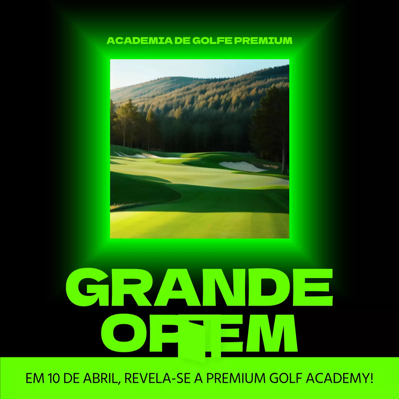 Promover uma academia de golfe verde e luxuosa