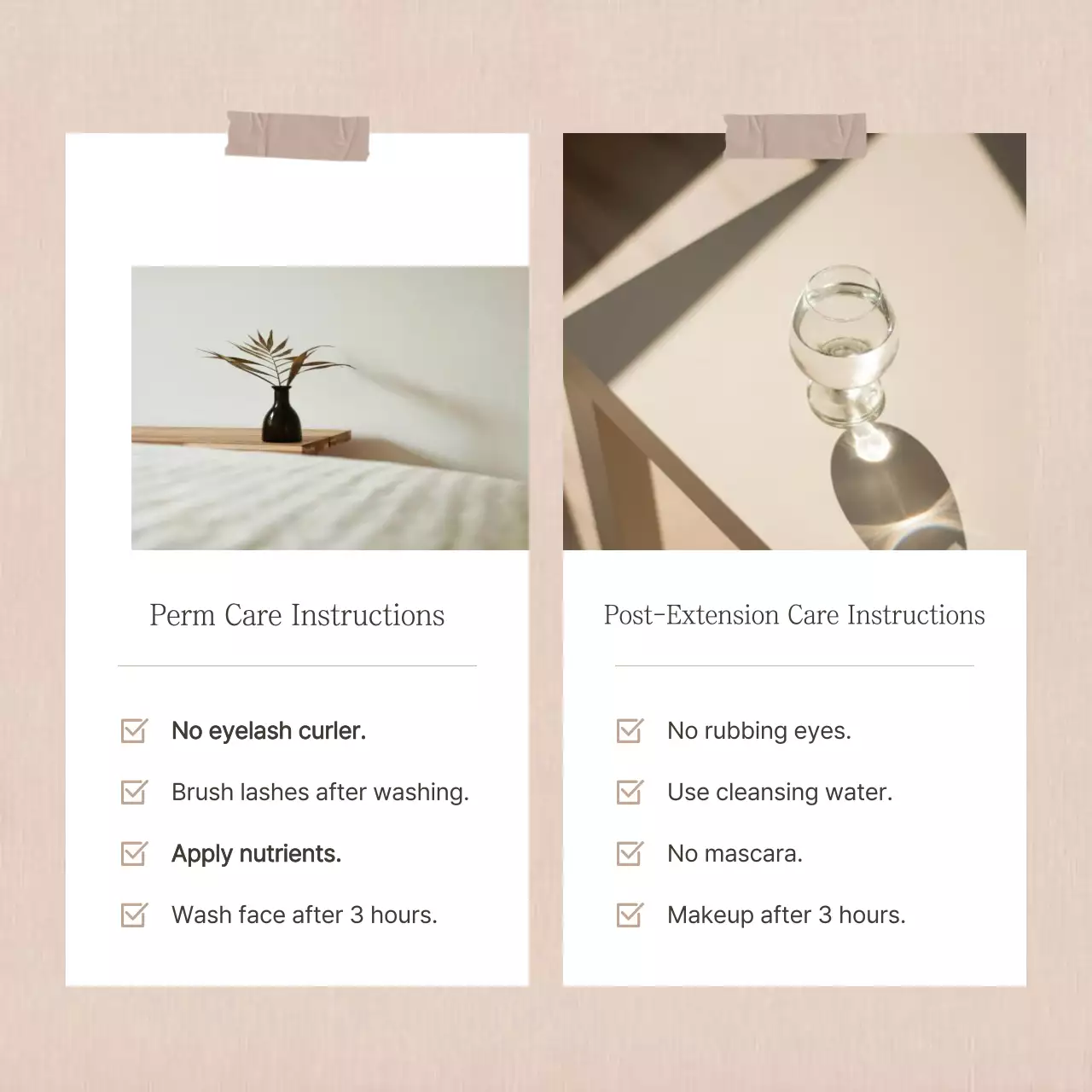 Beige Minimalist Beauty Instructions Social Media Post