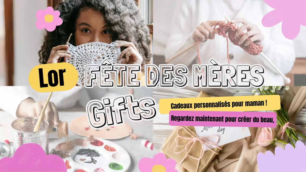 Publicité rose et jaune audacieuse pour la fête des mères