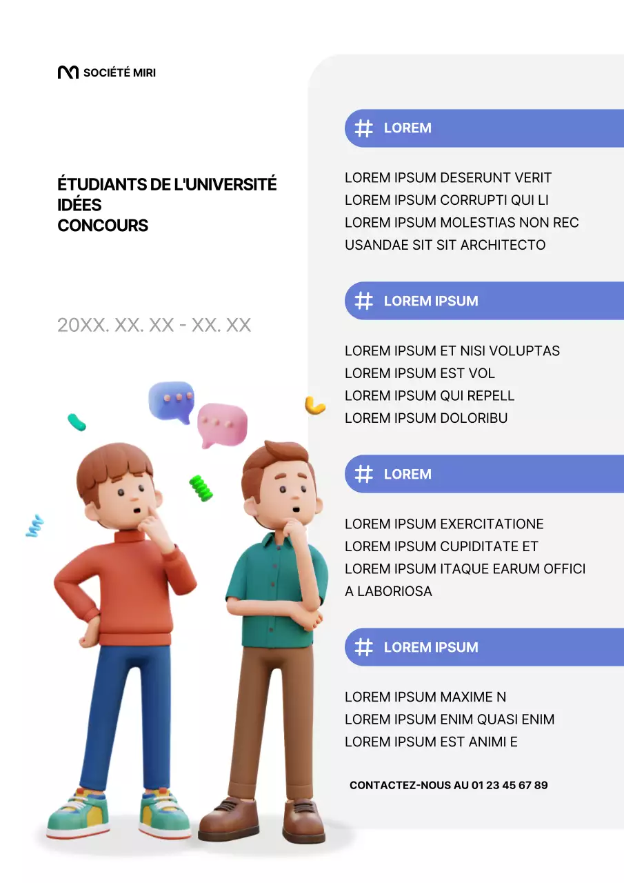 Publicité pour le recrutement de stagiaires universitaires