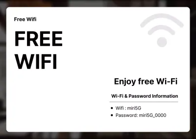 Black Simple Wifi Notice Poster