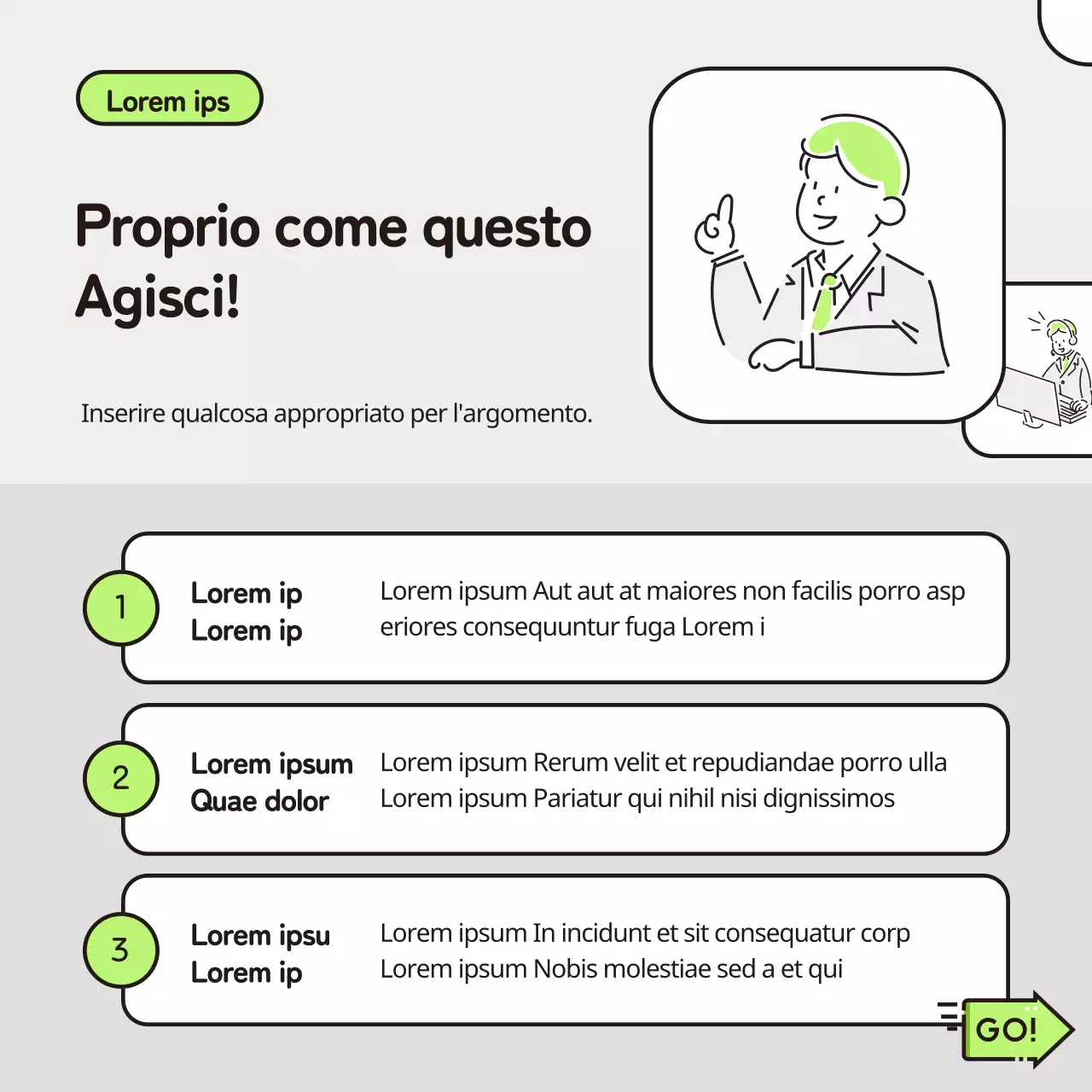 A proposito del semplice colloquio pre-passaggio in chartreuse e grigio