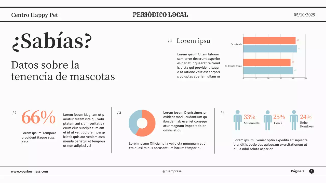 Presentación empresarial de periódico clásico minimalista gris
