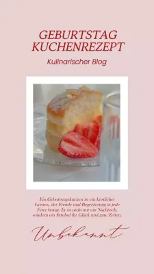 Rosa und weiße elegante Fotorahmen Geburtstag Rezept Förderung