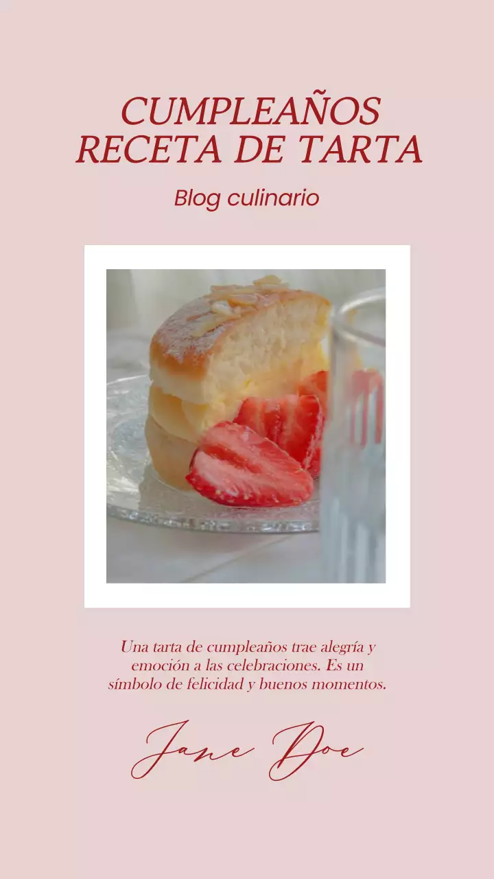 Elegante Marco de Fotos Rosa y Blanco Promoción Cumpleaños