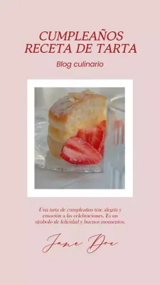 Elegante Marco de Fotos Rosa y Blanco Promoción Cumpleaños