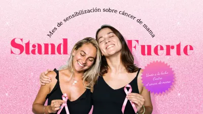 Título principal del Día de concienciación sobre el cáncer de mama con un toque de lujo rosa