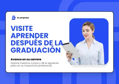 Publicidad de la temporada de graduación Blue Modern