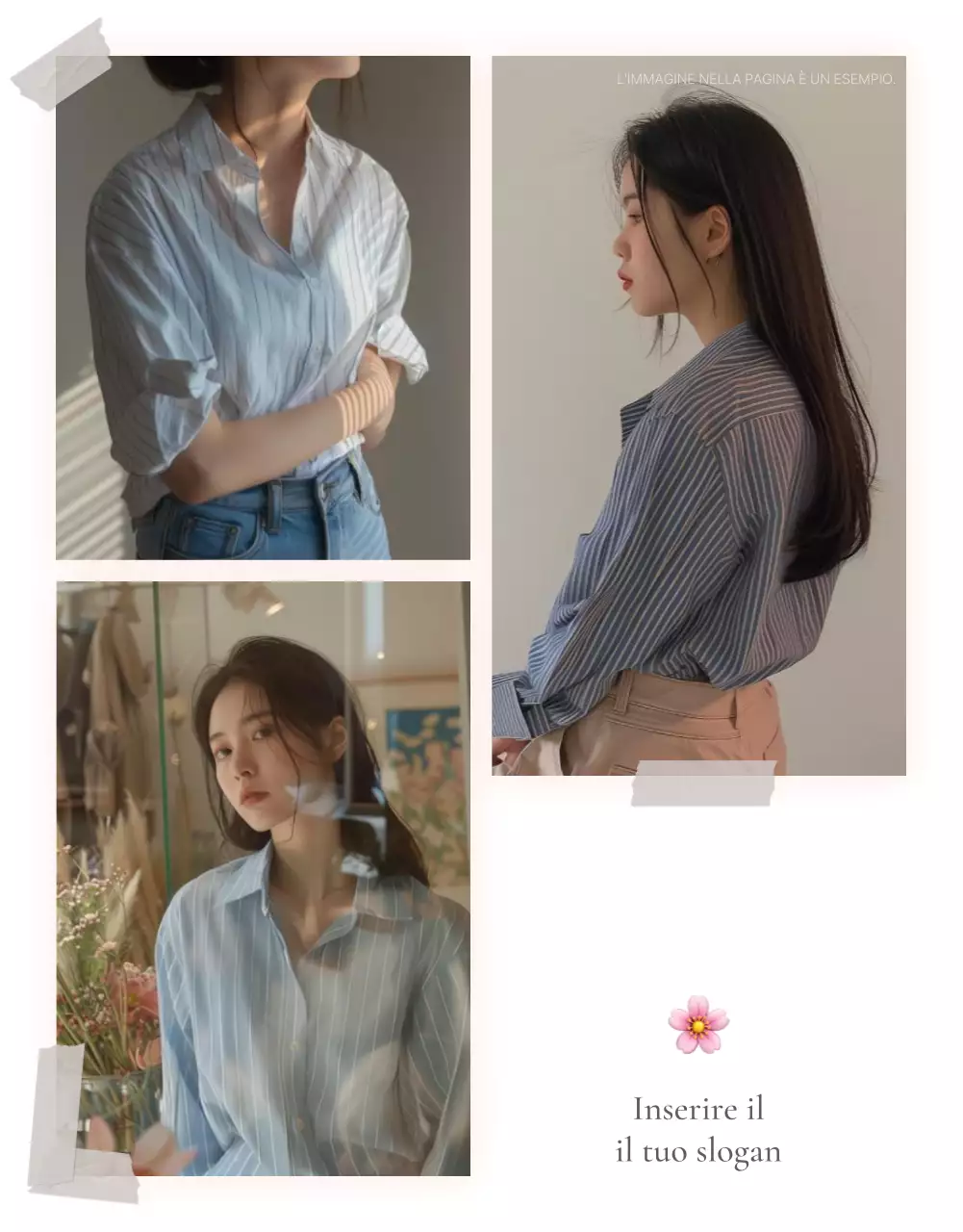 Pubblicità di un centro commerciale di moda con semplici emoji stilizzate bianche e grigie