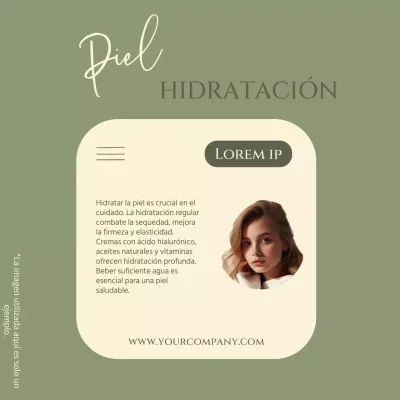 Aviso Hidratante Piel Moderna Verde