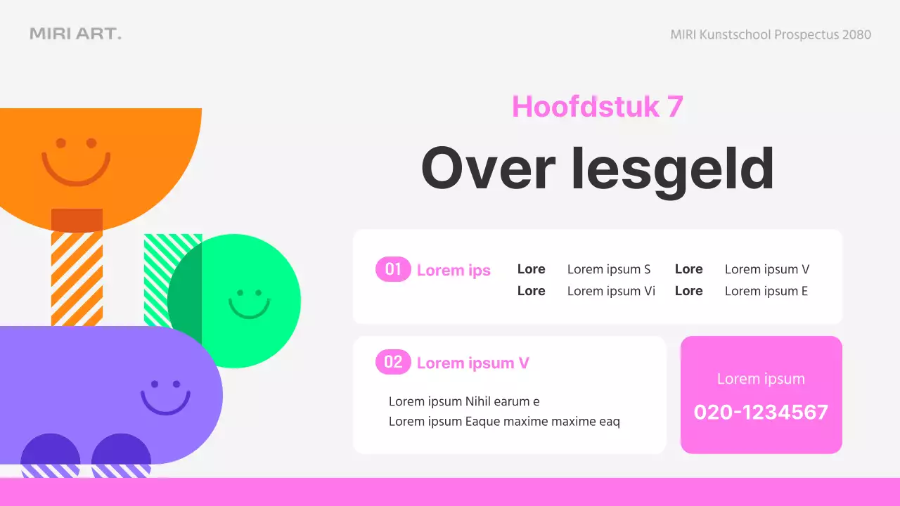 Maak kennis met de roze en lichtblauwe kunstschool