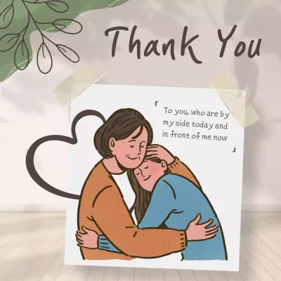 Simple family love pop-up in beige and brown