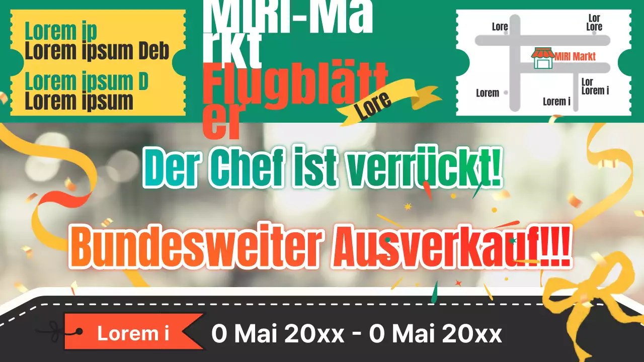 Über den orange-grünen Pop-Art-Lebensmittelflyer