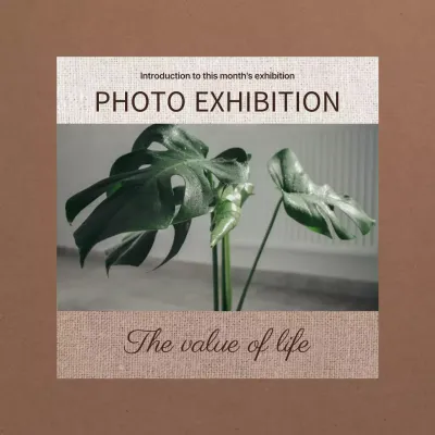 Brown Rustic Photo Exhibition Invitation Instagram Post