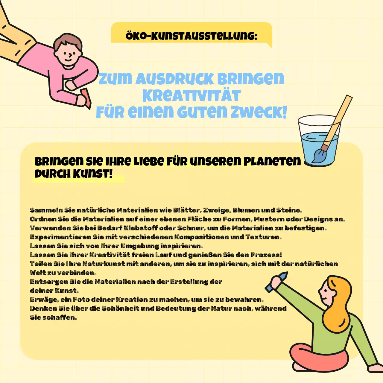 Die Kampagne zum Tag der Erde der Yellow and Blue Modern School