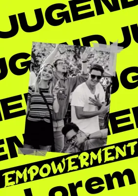 Fluoreszierendes, trendiges Poster im Fotorahmen-Look