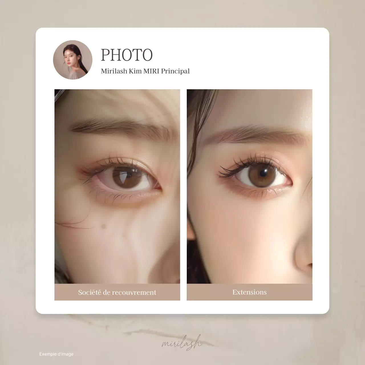 Promouvoir la beauté simple des cils en brun et beige