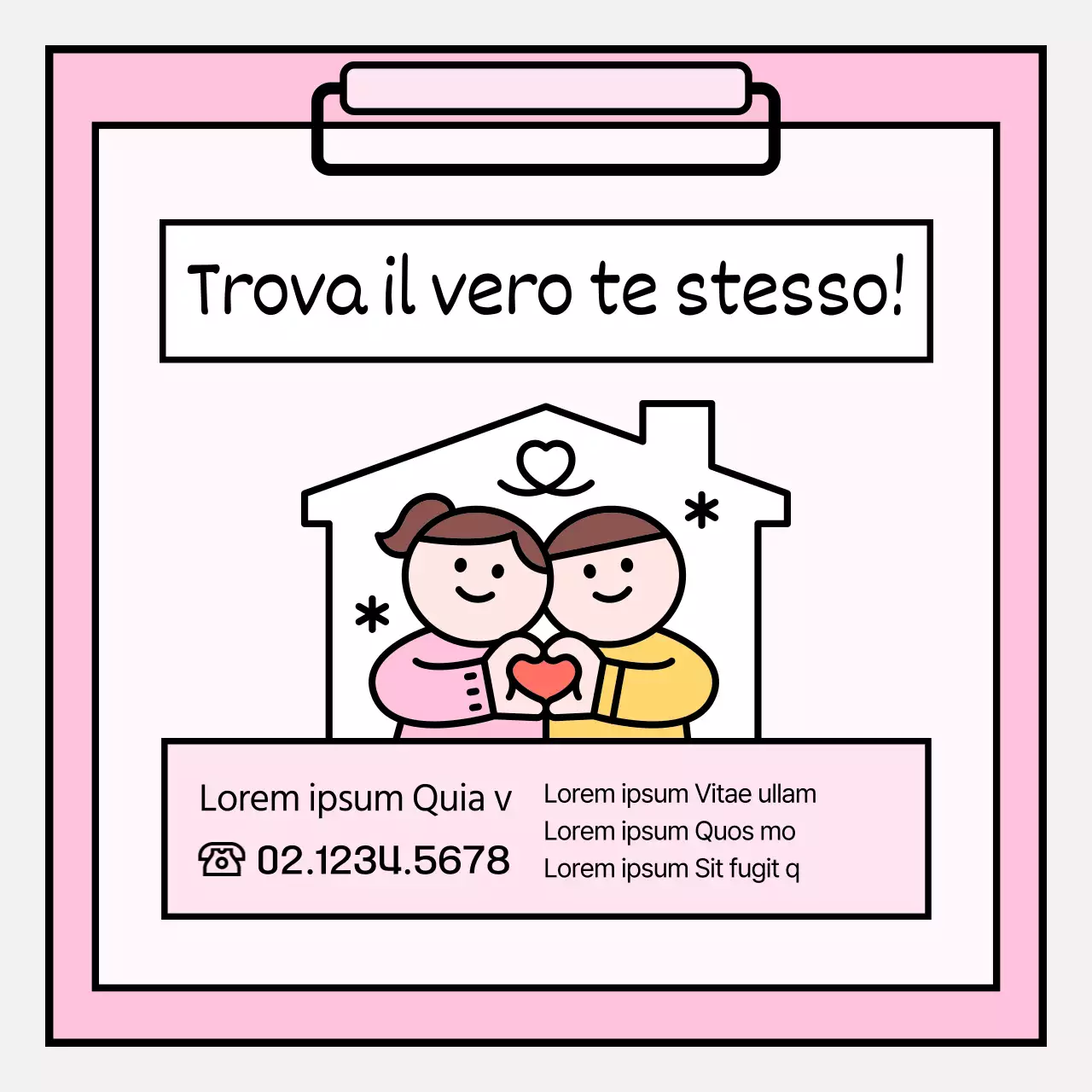 Semplici informazioni di consulenza psicologica in rosa