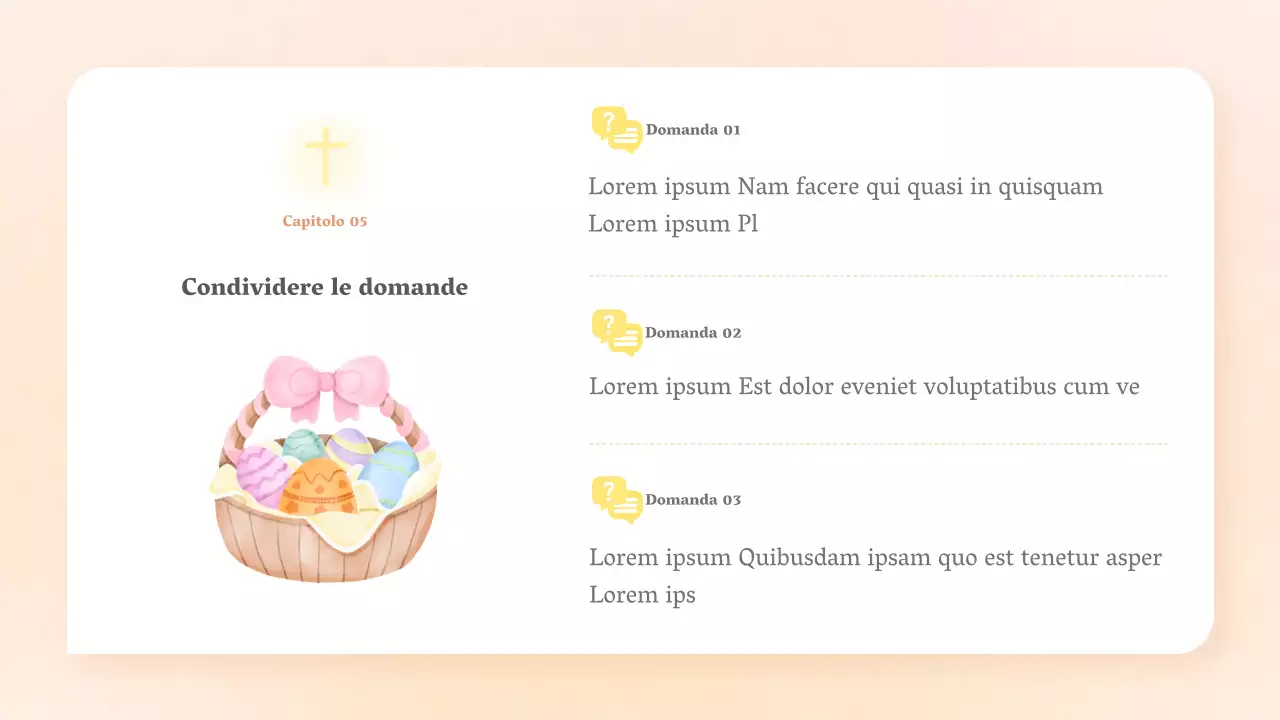 Una guida pasquale di tendenza con sfondo arancione