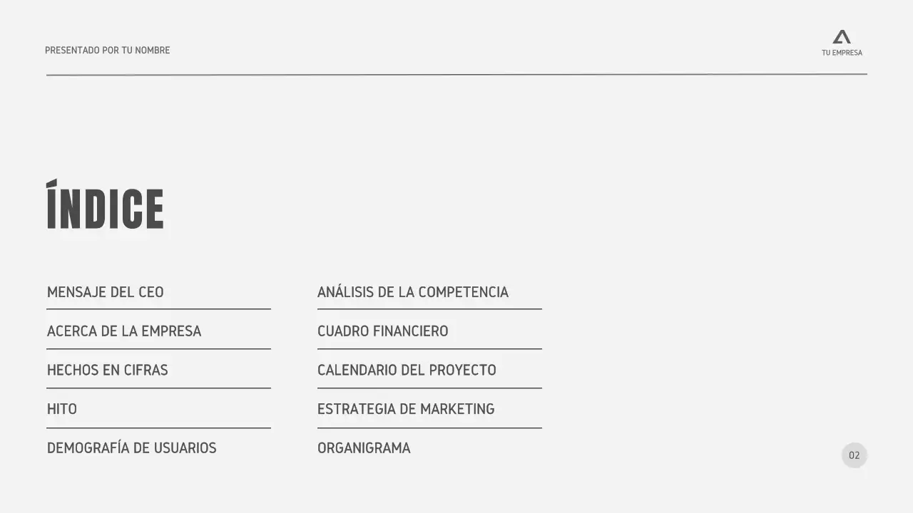 Negro Blanco Gris Estrategia empresarial minimalista