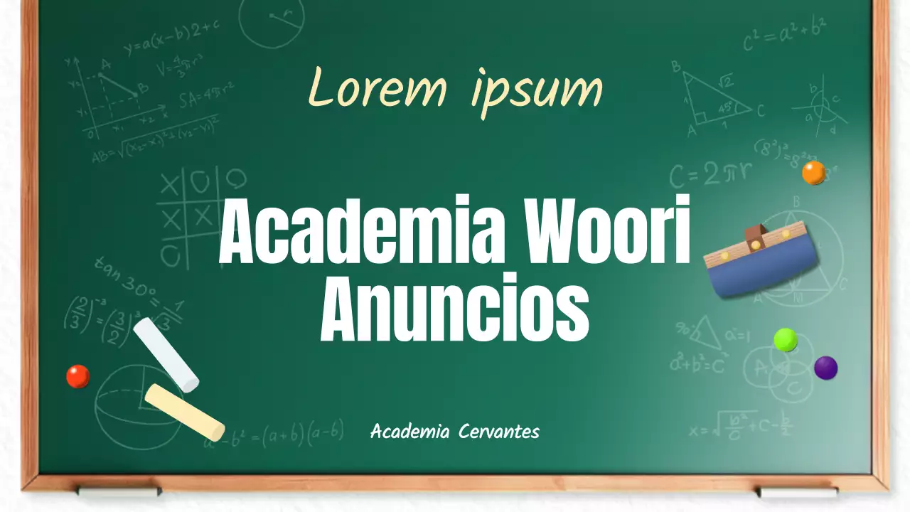 Un bonito anuncio escolar en verde y blanco