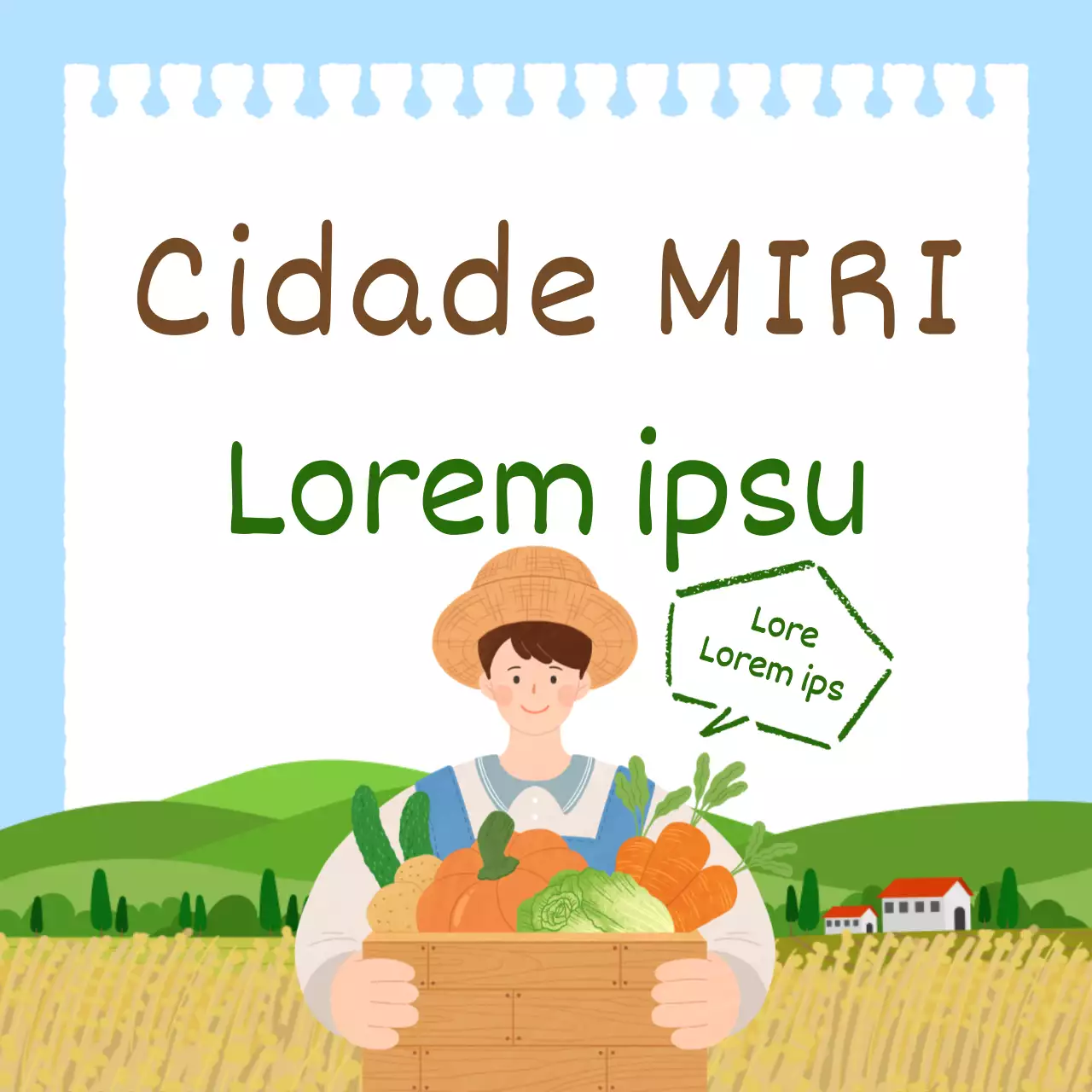 Promover experiências rurais simples a azul claro