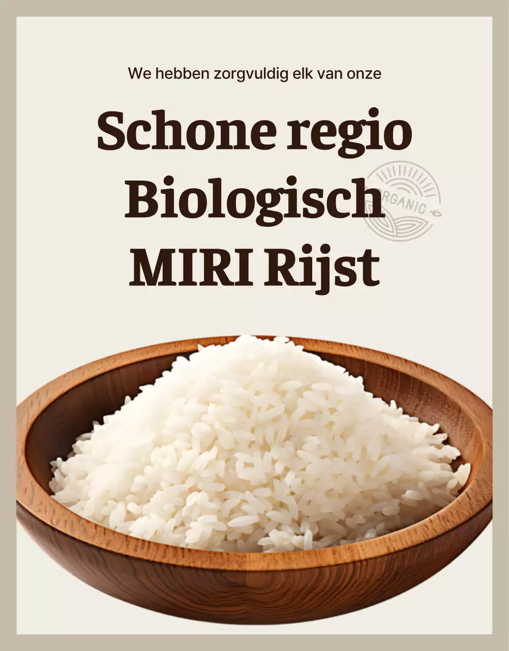 Een moderne introductie tot bruine en ivoorkleurige biologische rijst