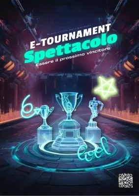Pubblicità del torneo di e-sport Neon e Blue SF