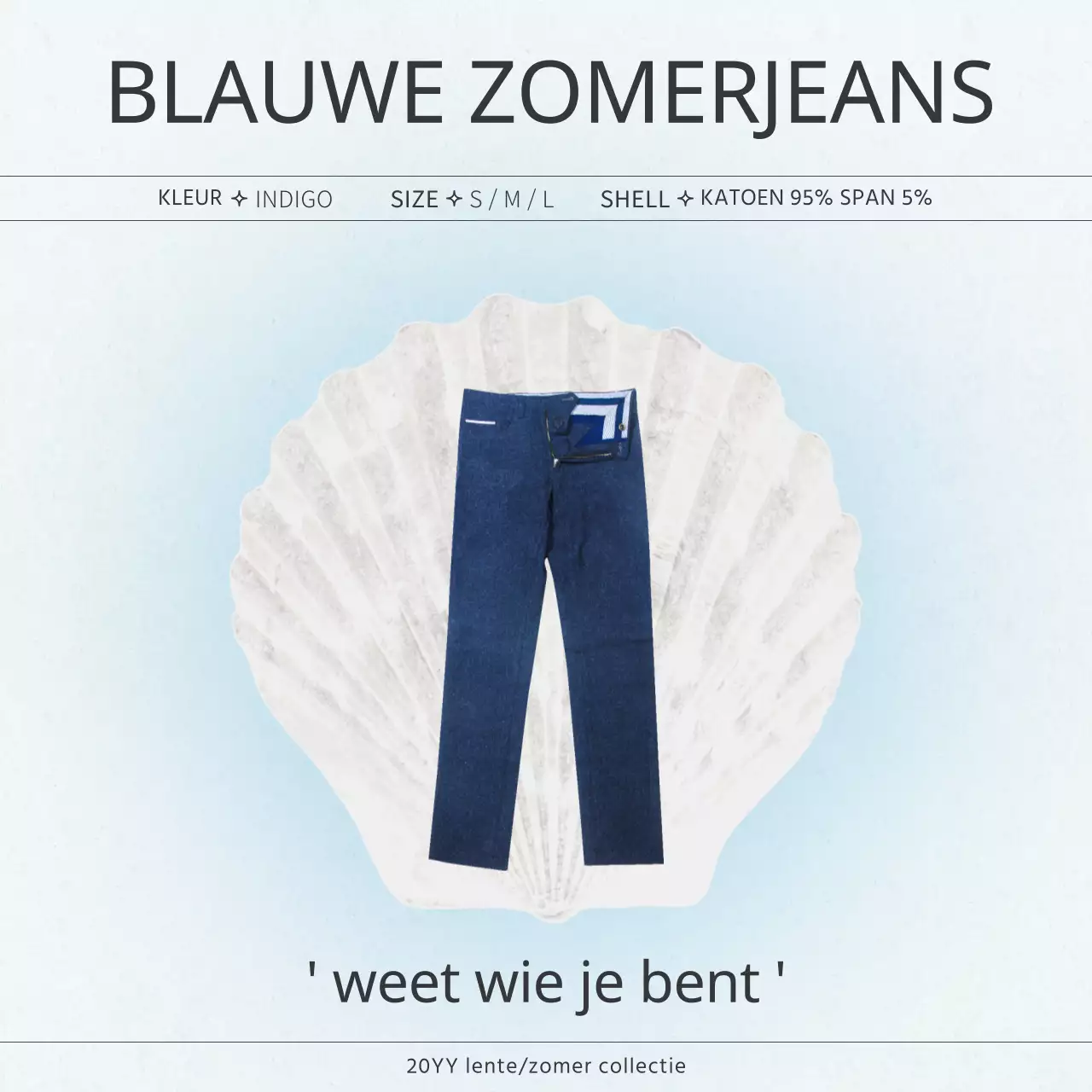 Promoot een eenvoudig social media-marketingpakket met een merknaam in blauw.