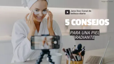 Beige and Grey Modern Aesthetic Skincare Beauty Vlog Promoción