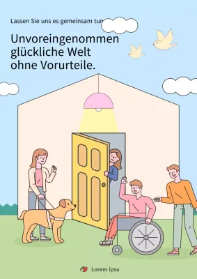 Einfache Informationen zum Disability Day in hellblau