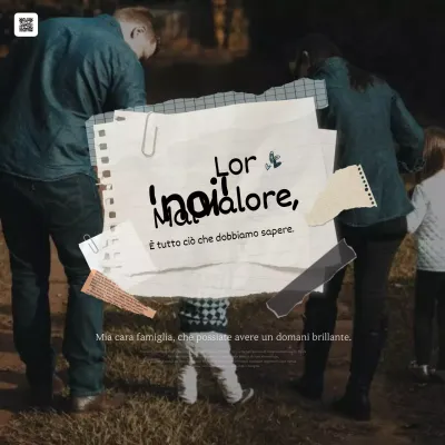 Posta di sentimento del Mese della Casa Kitsch in avorio e blu