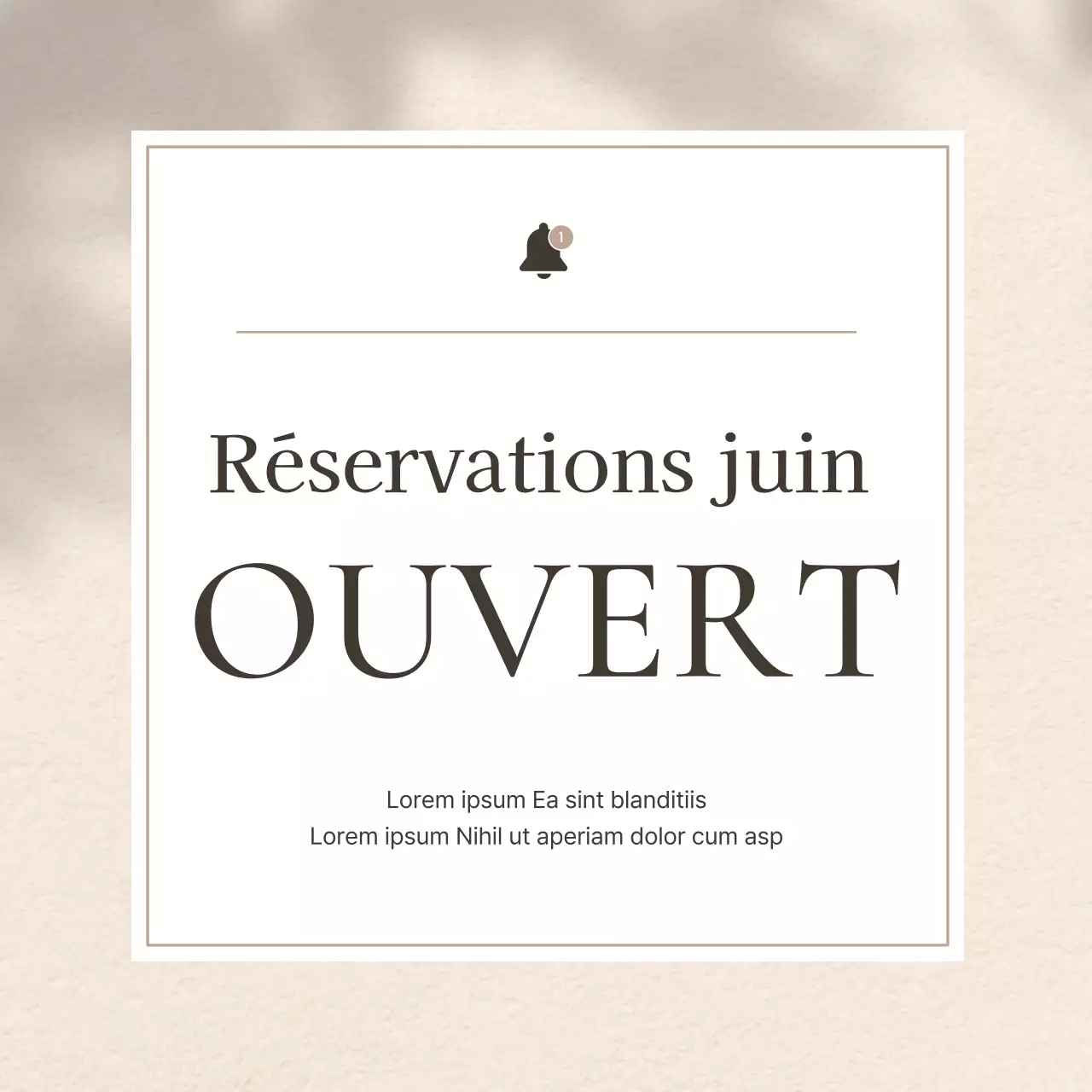 Promouvoir des rappels simples de rendez-vous chez le coiffeur dans les tons bruns et beiges