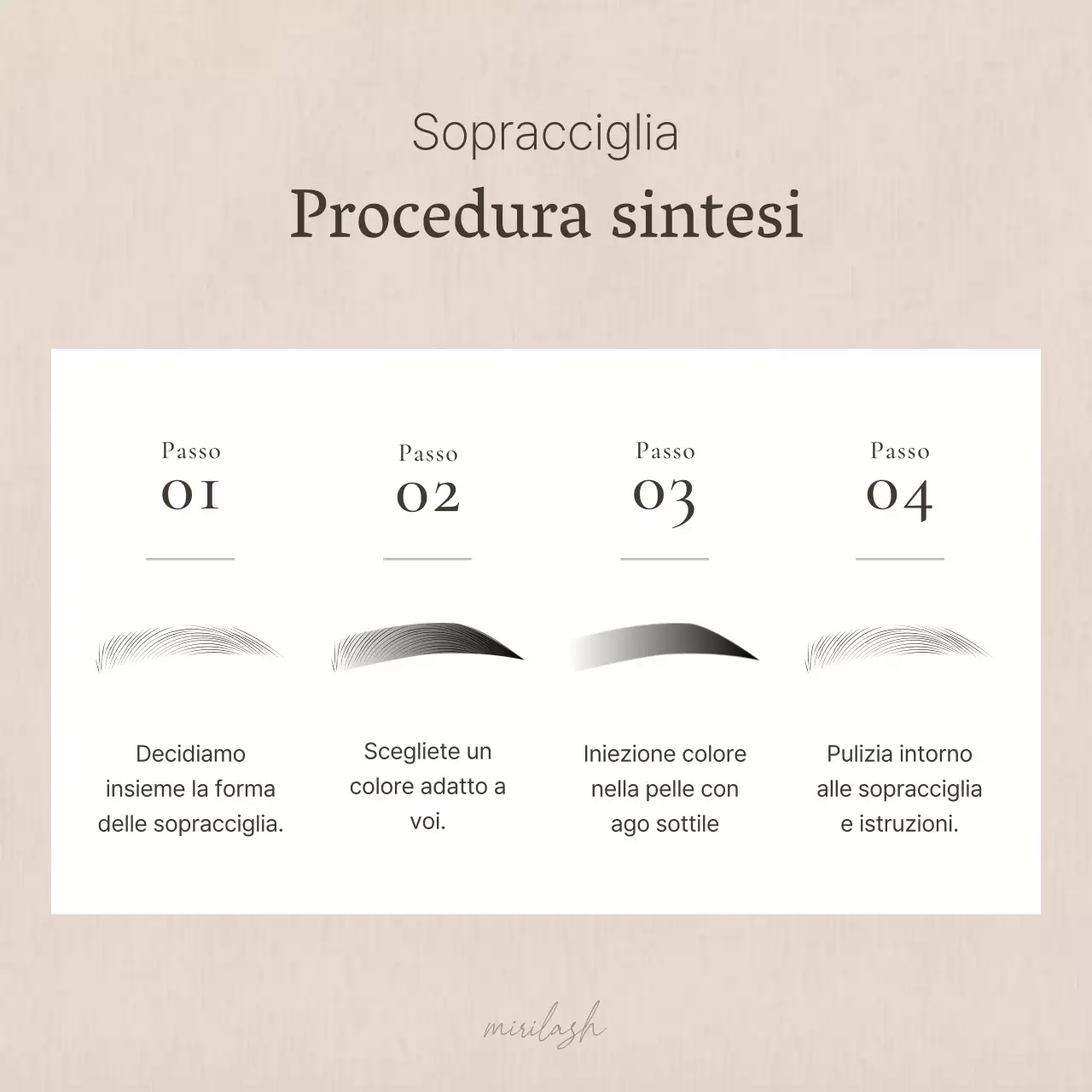 Procedura semplice per le ciglia in promozione di bellezza marrone e beige