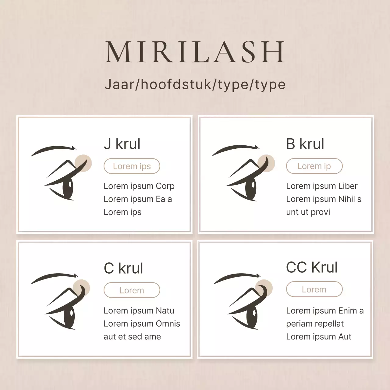 Bevorder moderne wimper schoonheid in bruin en beige