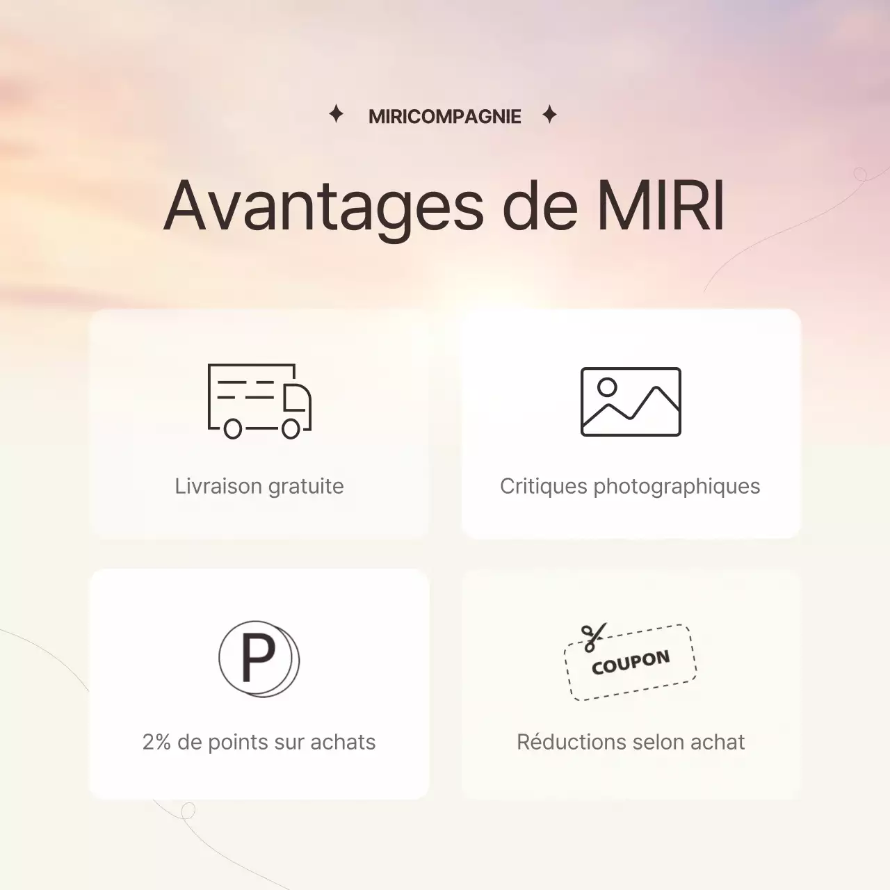 Promouvoir le marketing de votre marque avec un simple ciel de coucher de soleil en beige